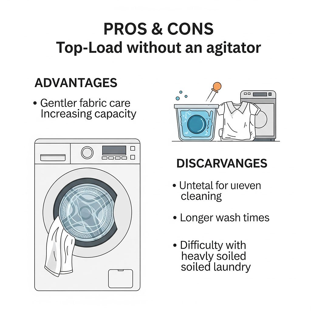 Top Load Washer Without Agitator Pros and Cons: Ultimate Guide!