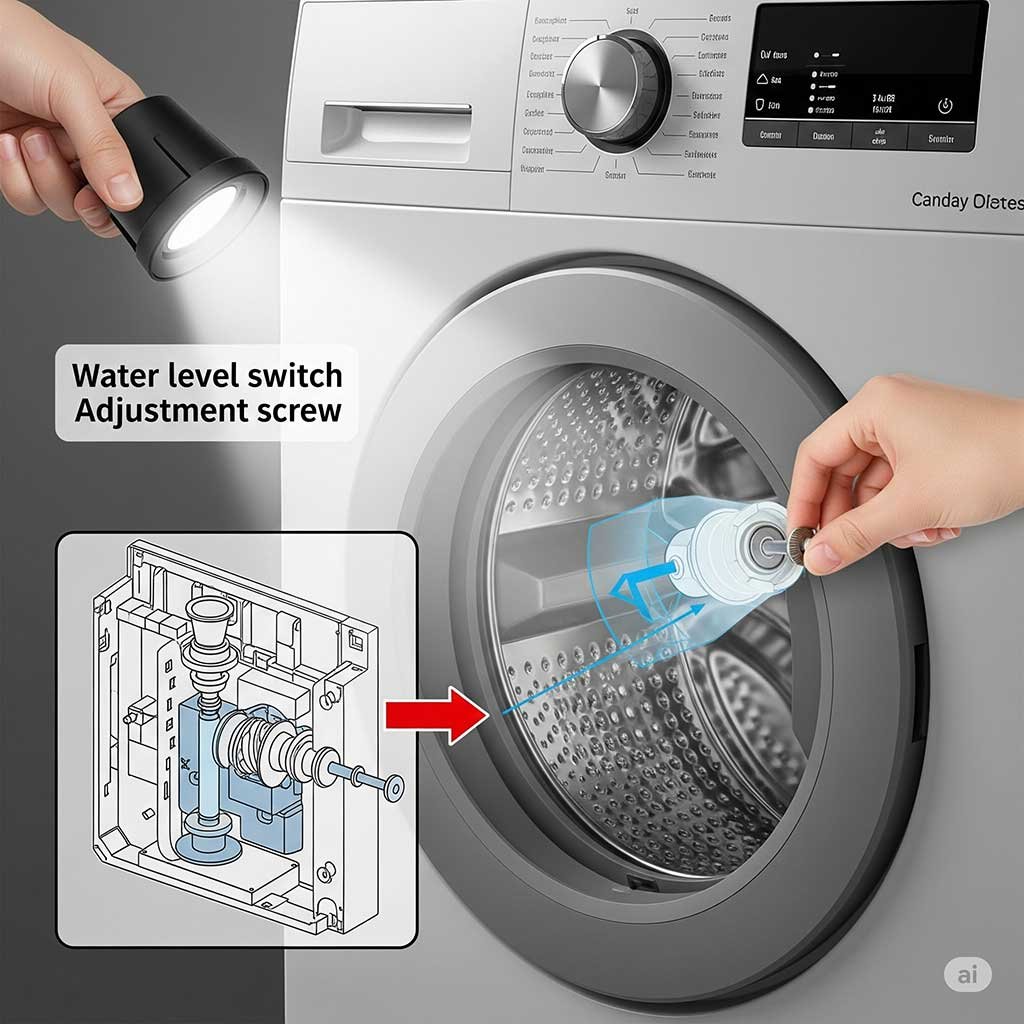 washing machine water level switch adjustment