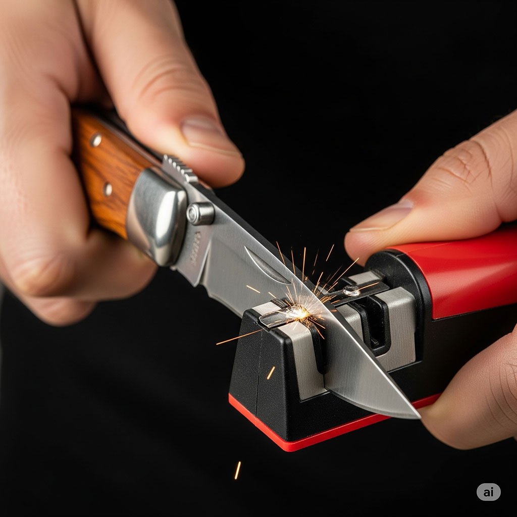 How to Sharpen a Pocket Knife With a Handheld Sharpener?