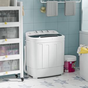 SUPER DEAL Compact Twin Tub Washing Machine