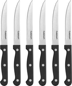 Cuisinart Dishwasher Safe Steak Knife Set with Steel Blades