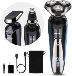 PRITECH 4-in-1 Rechargeable Wet/Dry Shaver