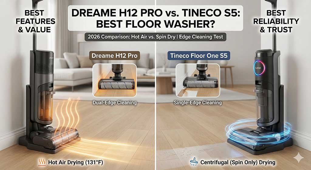 Dreame H12 Pro vs. Tineco S5: Best Floor Washer?