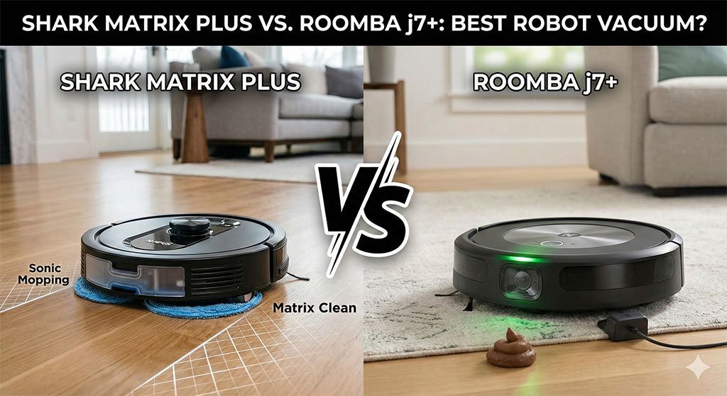 Shark Matrix Plus vs. Roomba j7+: Which One is the Best Robot Vacuum?