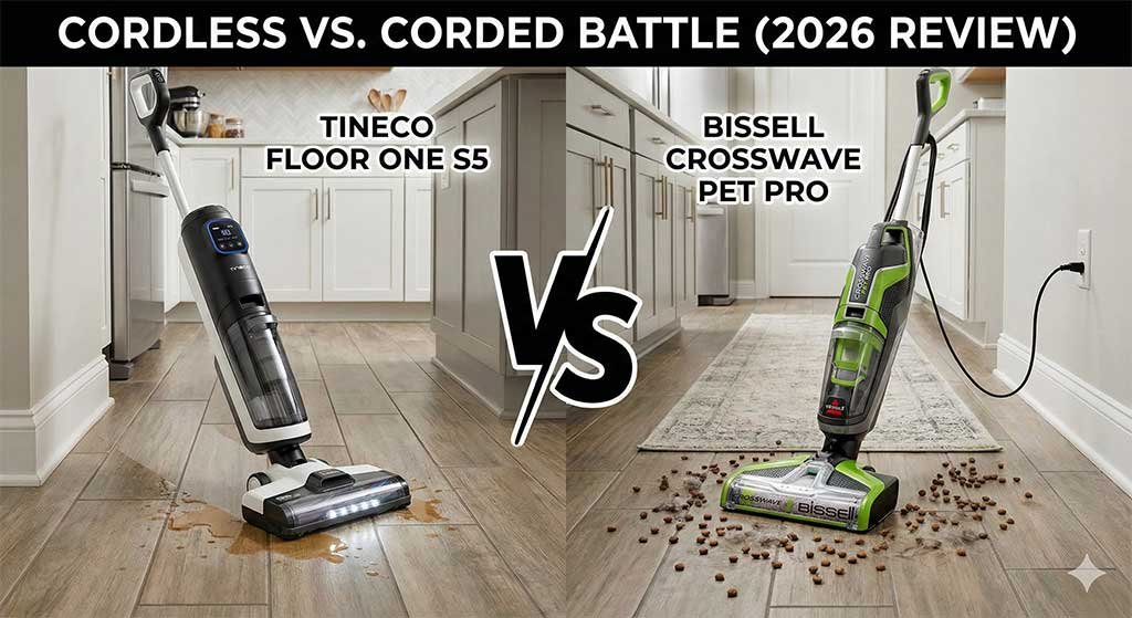 Tineco Floor One S5 vs. Bissell CrossWave Pet Pro: Cordless vs. Corded Battle!
