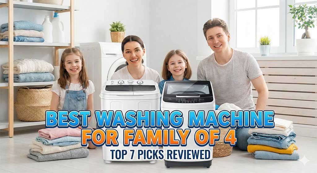 7 Best Washing Machine for Family of 4 Persons: Top Rated Models!