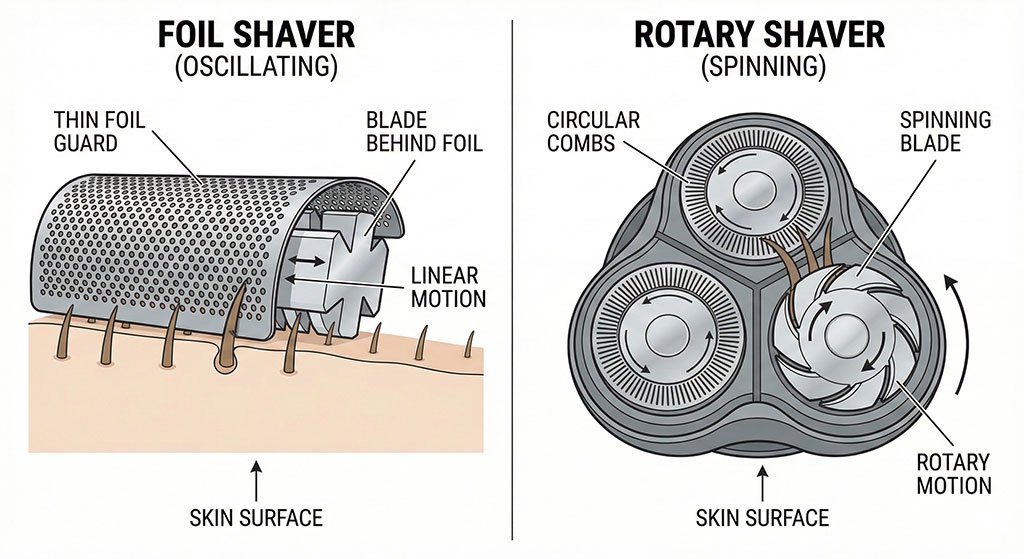 Foil vs Rotary for Sensitive Skin