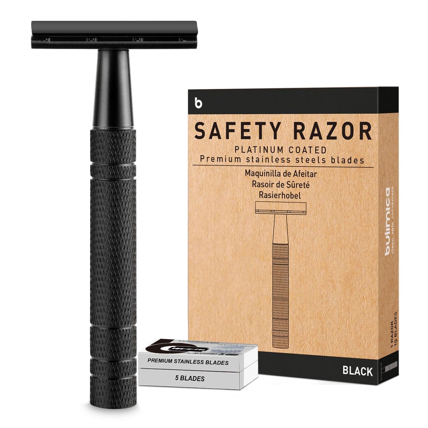 BULIMICA Matte Black Safety Razor