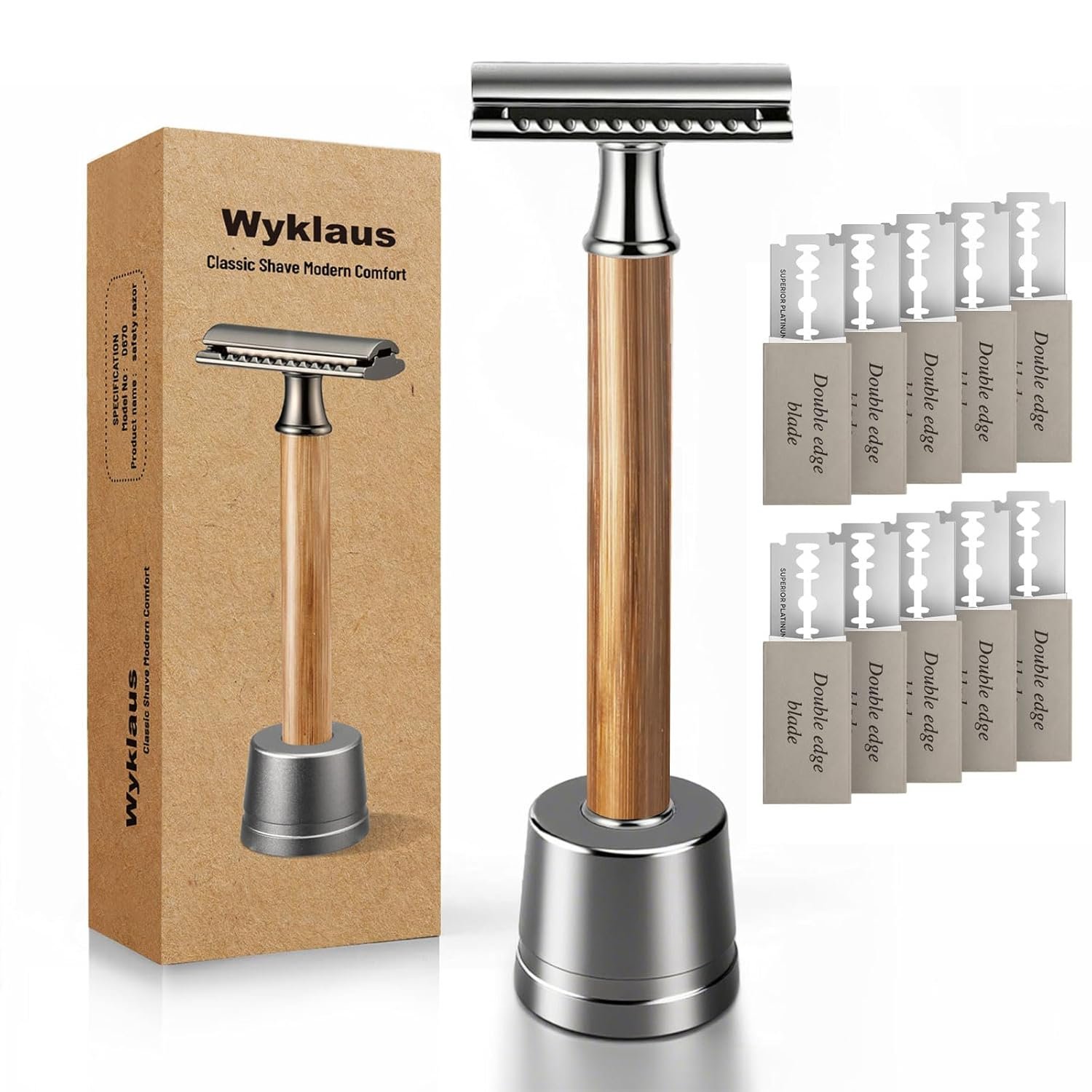 Wyklaus Double Edge Safety Razor for Beginners