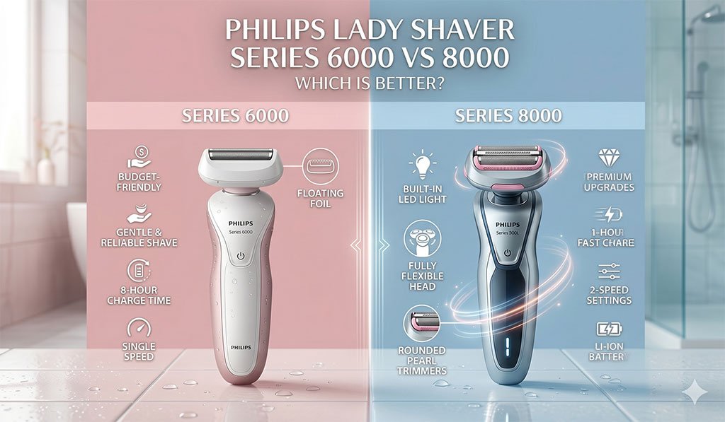 Philips Lady Shaver Series 6000 vs 8000: Which is Better?