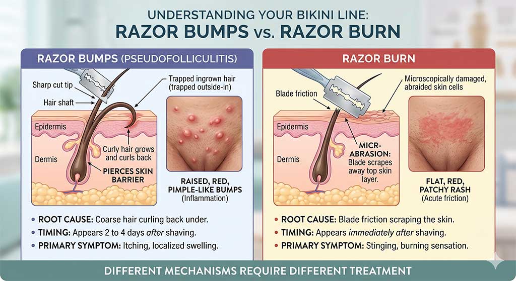 Razor Bumps vs. Razor Burn